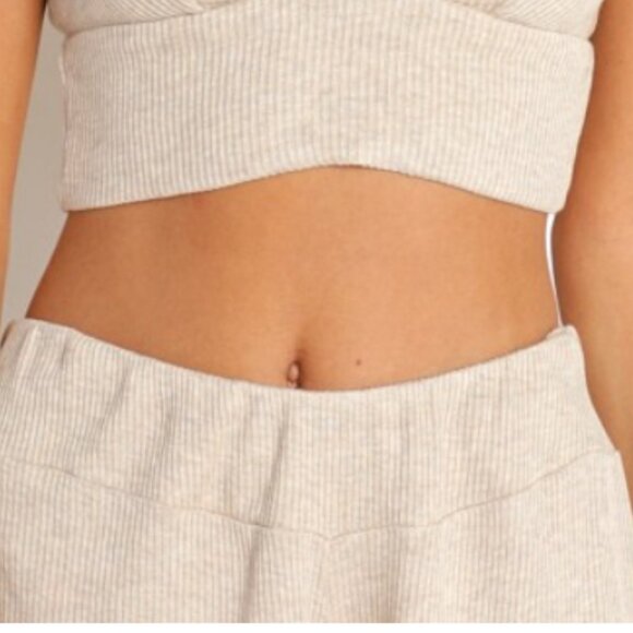 Eberjey - Elon Track Short Pajama Loungewear Shorts | Oatmeal | Size Small - Picture 10 of 13